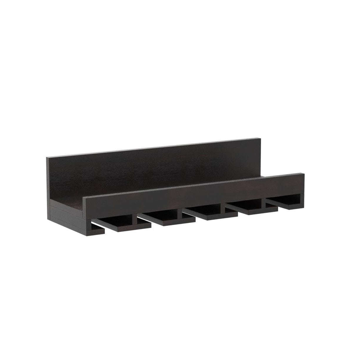 KIAYACI Wall-Mounted Wood Wine Rack 7 Bottles Wine Storage Rack 5 Long Stem Glass Holder Floating Wine Rack Brown 24 x 7.4 x 6 inches KIAYACI