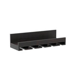 KIAYACI Wall-Mounted Wood Wine Rack 7 Bottles Wine Storage Rack 5 Long Stem Glass Holder Floating Wine Rack Brown 24 x 7.4 x 6 inches KIAYACI