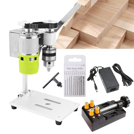 Mini Drill Press, Weytoll 24V Mini Bench Drill, Benchtop Drill Press, Portable Precision Drilling Machine, 7-Speed Low Noise Desktop Drilling Machine for Handicraft DIY Jewelry Making Metal Weytoll