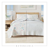 Great Bay Home Coastal Quilt Set - 3-Piece Full/Queen Size Nautical Bedding Set - Lightweight, All-Season, Reversible Bedspread (Colorful Seascape) Great Bay Home