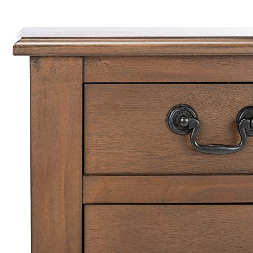SAFAVIEH Home Collection Athena Brown 3-Drawer Console Table Safavieh