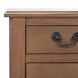 SAFAVIEH Home Collection Athena Brown 3-Drawer Console Table Safavieh