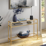 Siviline 42'' Wide Rectangular Console Table in Brass Henn&Hart