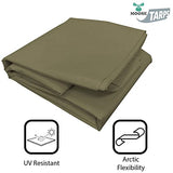 Moose Supply Heavy Duty Tarp, 100% Waterproof 12mil Thick PVC Vinyl Tent Tarp for Camping, Multi-Purpose Thick Protective Cover, Weather Proof, Heavy Duty, UV Resistant, 20 Feet x 40 Feet, Green Moose Supply