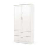 South Shore Acapella Wardrobe Armoire, Pure White South Shore