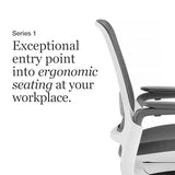 Steelcase Series 1 Office Chair - Ergonomic Work Chair with Wheels for Carpet - Helps Support Productivity - Weight-Activated Controls, Back Supports & Arm Support - Easy Assembly - Graphite, Light Steelcase