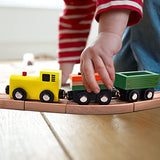 FUN LITTLE TOYS 77PCS Wooden Train Set Toy Train for Boys & Girls with Wood Train Track Fits Major Brand, Wooden Farm Play Set for Kids Wooden Toys FUN LITTLE TOYS