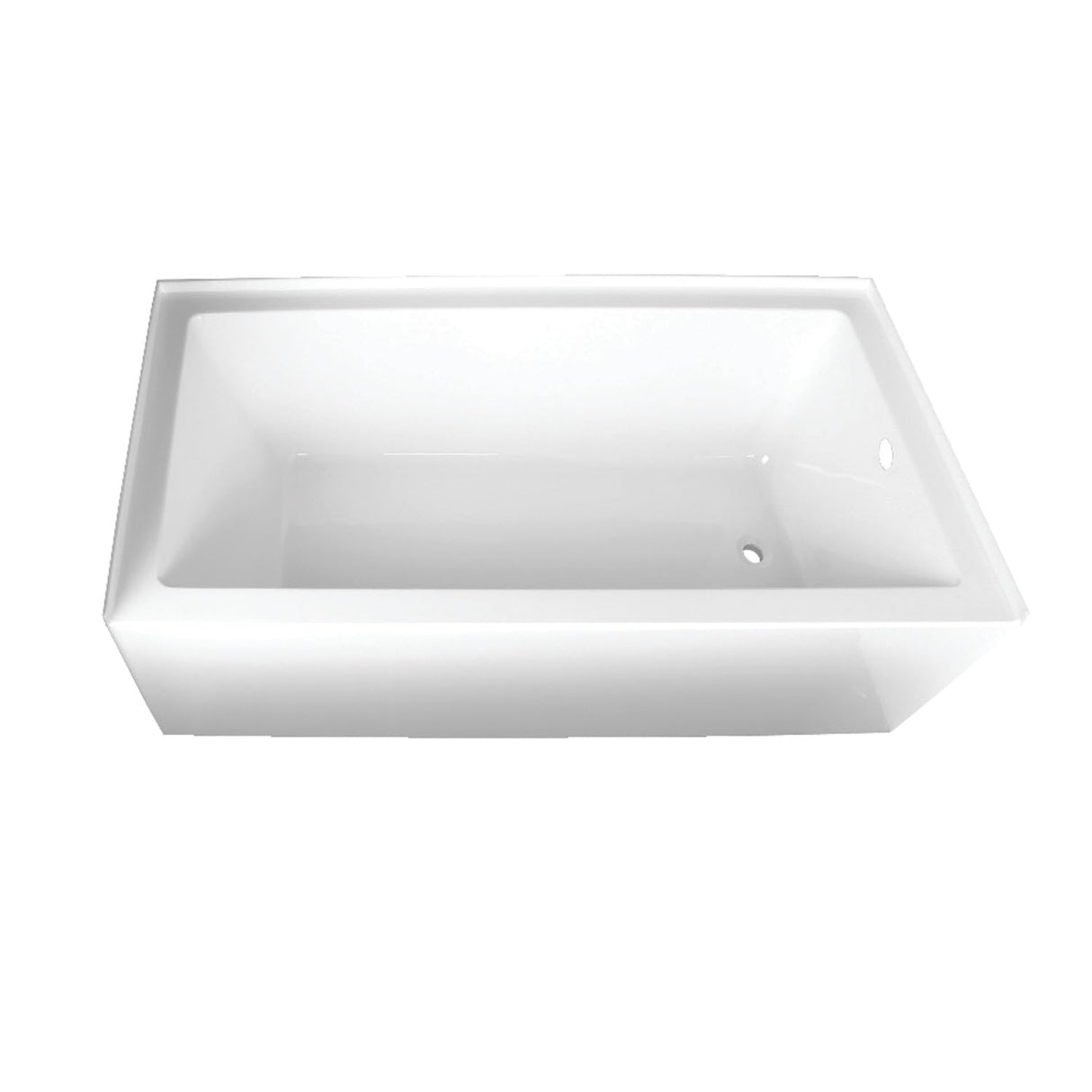 Aqua Eden VTAP663222R 66-Inch Acrylic 3-Wall Alcove Tub with Right Hand Drain, White Kingston Brass