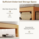 Sweetcrispy Solid Wood Bed Frame, Twin Size Bed Base with Wood Slat Support, Sturdy, Stylish & Noise-Free Design, No Box Spring Needed, Easy Assembly, 12 in Natural Pine Sweetcrispy