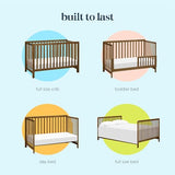 Carter's by Davinci Colby 4-in-1 Low-Profile Convertible Crib in Walnut, Greenguard Gold Certified