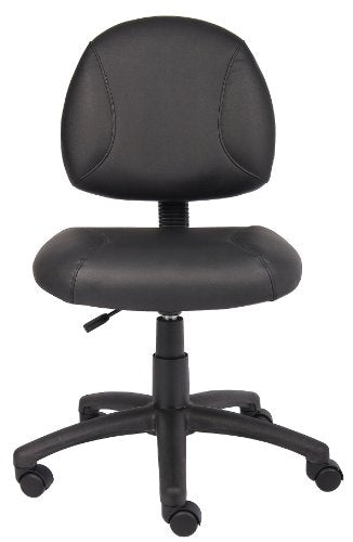 Boss Office Products Posture Task Chair Without Arms in Black, Low-Back (B305) Boss Office Products