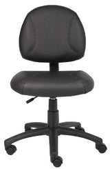 Boss Office Products Posture Task Chair Without Arms in Black, Low-Back (B305) Boss Office Products