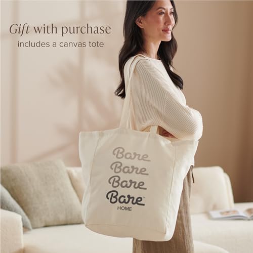 Bare Home 100% Organic Cotton Queen Duvet Cover Set - Crisp Percale Weave - Lightweight & Breathable - Cooling Duvet Cover Set (Queen, White) Bare Home