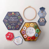 Ingrid's Wildflowers - an Heirloom Embroidery Kit by Missouri Star | Includes 20 Wildflower Designed Peel & Stitch Washaway Sheets, Colored Floss, Needles, Hoop, and Other Tools Needed for Embroidery