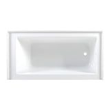 Aqua Eden VTAP603222R 60-Inch Acrylic 3-Wall Alcove Tub with Right Hand Drain Hole, White Kingston Brass