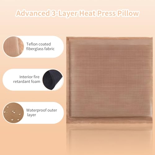 SHINFARE Heat Press Pillows and Pads Kit, 9-Pack with Multi-Size Pressing Pillow & Shirt Ruler, Essential Heat Press Accessories for DIY & Professional Use SHINFARE
