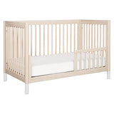 Babyletto Gelato 4-in-1 Convertible Crib with Toddler Bed Conversion in Washed Natural and White, Greenguard Gold Certified babyletto