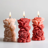 Succulent Flower Silicone Wave Spiral Candle Mold - Silicone Resin Casting Molds for Candle & Resin & Soap Craft Supplies