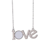 Stebcece Love Heart Pendant Necklace Sublimation Blanks Photo Necklace Hot Transfer Printing Couple Jewelry Party Favor Crafts Stebcece
