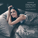 Mueller UltraTemp King Size Sheets Set – 6 Piece Premium Bedding, Silky Soft 1800 Thread Count, Cooling, Deep Pocket up to 16", Breathable Heat Transfer, Wrinkle-Resistant & Hypoallergenic, Light Gray Mueller
