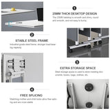 4PCS Folding Conference Table, Modern Mobile Meeting Table with Silent Wheels 63" D X 23.6" W X 29.5" H Wood Training Table for Office Reception Classroom Training JNMDLAKO