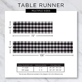 DII Buffalo Check Collection, Classic Farmhouse Table Runner, 14x72, Black & White DII