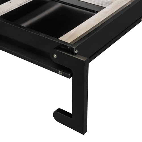 Merax Murphy Bed with Desk, Vanity and Cabinets, Queen Size, Espresso Merax