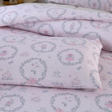 MAG 3Pcs with 1 Microfiber Jersey Knit Comforter+2 Pillowcae,Pink Floral Queen Comforter Set,All Season Garden Style Flower Bedding Set Queen Size for Girls Boys Kids,Elastic and Breathable Soft. MAG