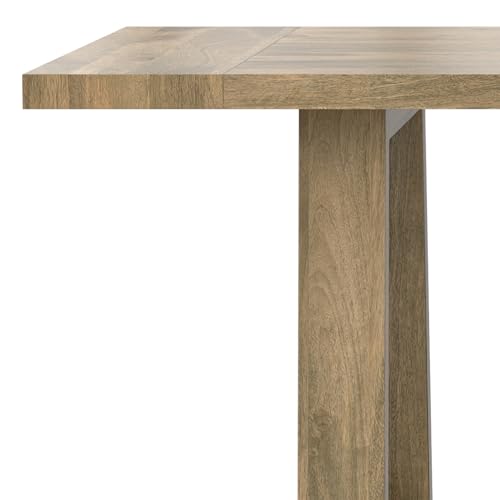 SIMPLIHOME Whitley Dining, Solid Mango Wood Farmhouse-Style Rectangular Kitchen Table in Grey Wash for 4 to 8 People, 72 inches SIMPLIHOME