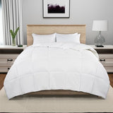 Serta Memory Flex Full/Queen Size Comforter, All Season Duvet Insert, Breathable and Stain Resistant Down Alternative Comforter, Machine Washable, 90 in x 90 in, White Serta