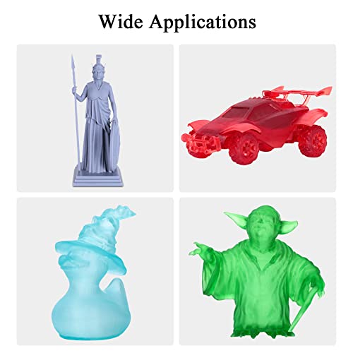 ELEGOO Water Washable 3D Printer Resin, Rapid Resin 405nm LCD UV-Curing Standard Photopolymer Resin for LCD 3D Printer Grey 1000G ELEGOO