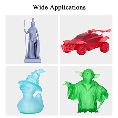 ELEGOO Water Washable 3D Printer Resin, Rapid Resin 405nm LCD UV-Curing Standard Photopolymer Resin for LCD 3D Printer Grey 1000G ELEGOO