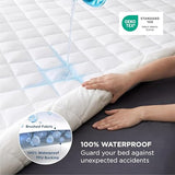 Bedsure Queen Mattress Protector, Quilted Waterproof Mattress Protector with Deep Pocket up to 22 Inches, Soft Breathable Noiseless Bed Pad Topper, Queen Bed Cover for Home, Bedroom, Hotel – White Bedsure