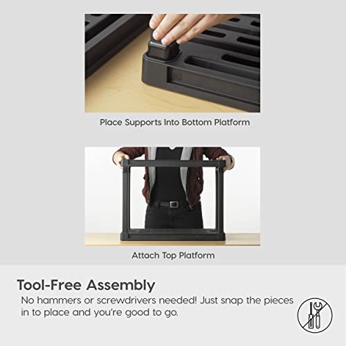 IRIS USA 4-Tier Heavy Duty Plastic Shelving Unit, 56" Tall - 100lbs per Shelf, Modular Garage Rack Storage Organizer for Home, Basement, Laundry & Utility Room, 18"D x 36"W x 56"H - Black IRIS