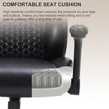 Drafting Chair, Ergonomic Tall Office Chair with Soft Adjustable Armrests and Foot Ring, Standing Desk Chair PU Leather High Office Chair for Counter Height Desk, Swivel Computer Stool, Black Generic