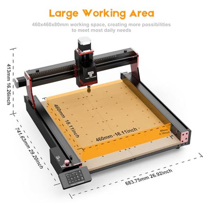 Twotrees TTC450 Pro CNC Router Machine,Upgraded 3-Axis Engraving All-Metal Milling Machine for Wood Acrylic MDF Nylon Carving Cutting - WoodArtSupply