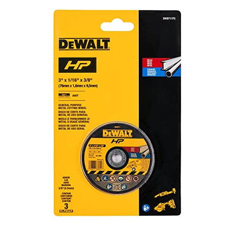 Dewalt 3IN Bonded Cutting Wheel 3PACK (DW8711P3) DEWALT
