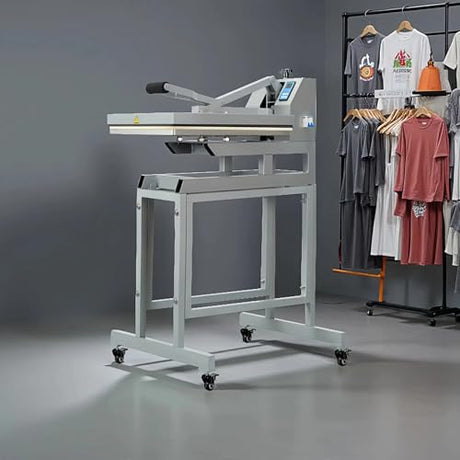 16x24 Heat Press Machine | Large Heat Press 110V 2000W with Infrared Positioning & Stand | Fast-Heating Durable Manual Press for T-Shirts, Metal, Ceramics DTF & Sublimation WUMSTOT