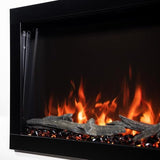 Modern Ember Highmark 50 Inch Smart Linear Electric Fireplace - Premium Flame with 10 Colors, Sleek Hidden Vent Design, Install Recessed in-Wall or Wall-Mount, WiFi Enabled Modern Ember