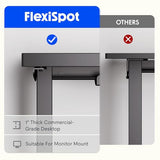 FLEXISPOT L Shaped Standing Desk, 71 x 63 Inch Electric Height Adjustable Corner Desk, Sit Stand Computer Workstation, Preset Controller, Home Office, Black Frame with Black Top FLEXISPOT