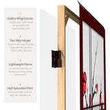Red Lantern 6 ft. Tall Canvas Cherry Blossom Room Divider-Rosewood-3 Panels, 71 inches high Wide Red Lantern