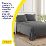 1500 Supreme Collection Full Sheet Sets Gray - Luxury Hotel Bed Sheets and Pillowcase Set for Full Mattress - Extra Soft, Elastic Corner Straps, Deep Pocket Sheets, Full Gray Sweet Home Collection