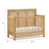 Namesake Eloise 4-in-1 Convertible Crib in Honey and Performance Sand Eco-Weave, GREENGUARD Gold Certified NAMESAKE