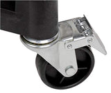 MaxWorks 80774 3-Shelf Utility Plastic Cart with Wheels-225 Lbs Maximum Capacity , Black MaxWorks