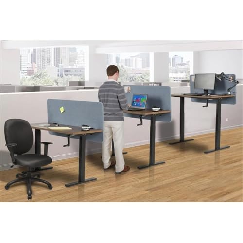OS Home and Office Furniture 47.25" Wood Adjustable Height Desk in Danish Walnut American Furniture Classics