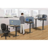 OS Home and Office Furniture 47.25" Wood Adjustable Height Desk in Danish Walnut American Furniture Classics
