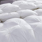 Luxurious All-Season Goose Down Feather Fiber Comforter Super King Size Duvet Insert (120x120), Exquisite Pinch Pleat Design- White, Premium Baffle Box, 100% Egyptian Cotton Cover, 85 oz. Fill Weight EGYPTIAN BEDDING