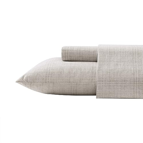 Tommy Bahama - King Sheets, Washed Percale Cotton Bedding Set, Soft & Breathable Bedroom Decor with Deep Pockets (Raffia Linen Beige, King) Tommy Bahama