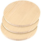FUNSUEI 3 Pack 12 Inch Round Wooden Plaque, 3/4 Inch Thick Unfinished Wooden Circle Plaque, Natural Wooden Base for Craft Projects, Sign, Painting, Woodcarving FUNSUEI