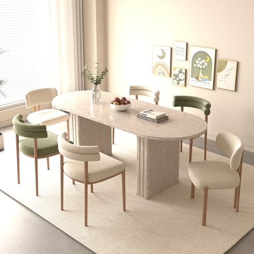 Kootlena Extendable Wood Dining Table, Large 62.99"/70.87" Oval Kitchen Dining Room Table, Expandable Farmhouse Dining Table Conference Table for Living Dining Room Home Office Kootlena